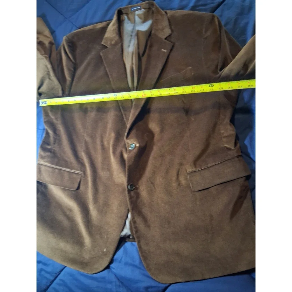 Stafford Brown Corduroy Blazer Elbow Patches Big & Tall 54L Sport Coat Mens